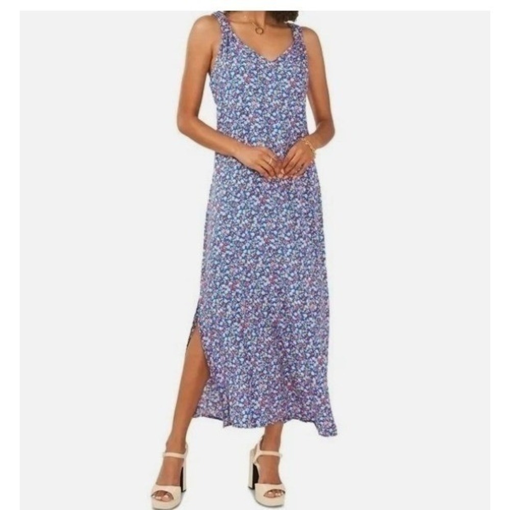 Vince Camuto Women's Blue Floral Sleeveless V-Neck Sundress Size XL NWOT
